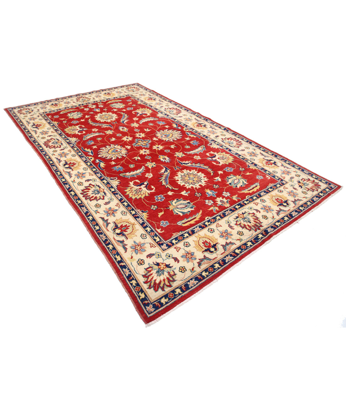 Ziegler 6'6'' X 10'6'' Hand-Knotted Wool Rug 6'6'' x 10'6'' (195 X 315) / Red / Ivory