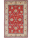 Ziegler 6'6'' X 10'6'' Hand-Knotted Wool Rug 6'6'' x 10'6'' (195 X 315) / Red / Ivory