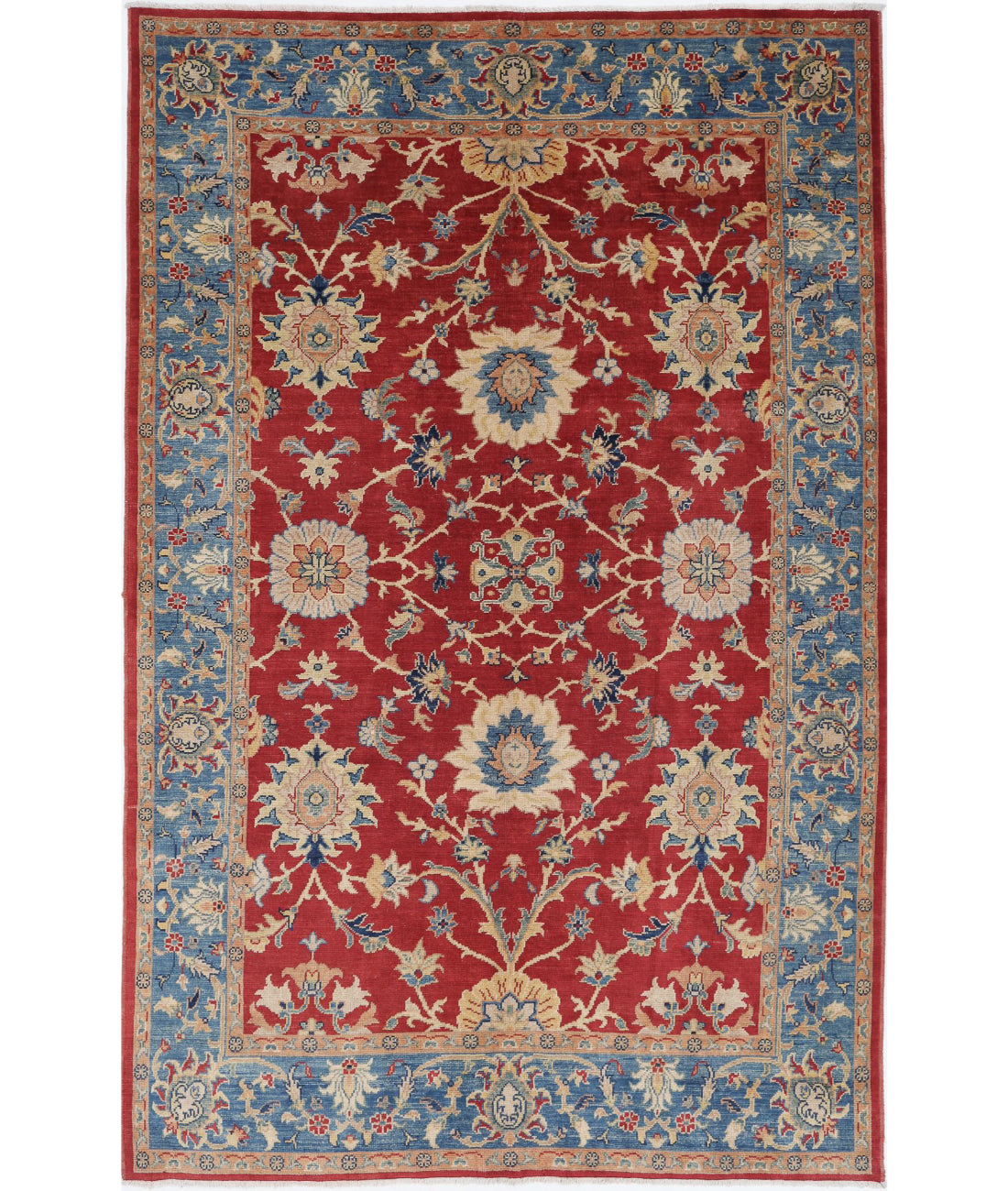 Ziegler 6'8'' X 10'3'' Hand-Knotted Wool Rug 6'8'' x 10'3'' (200 X 308) / Red / N/A