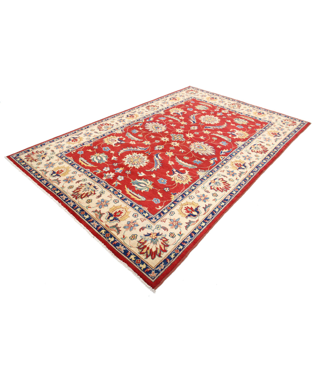 Ziegler 6'6'' X 10'0'' Hand-Knotted Wool Rug 6'6'' x 10'0'' (195 X 300) / Red / Ivory