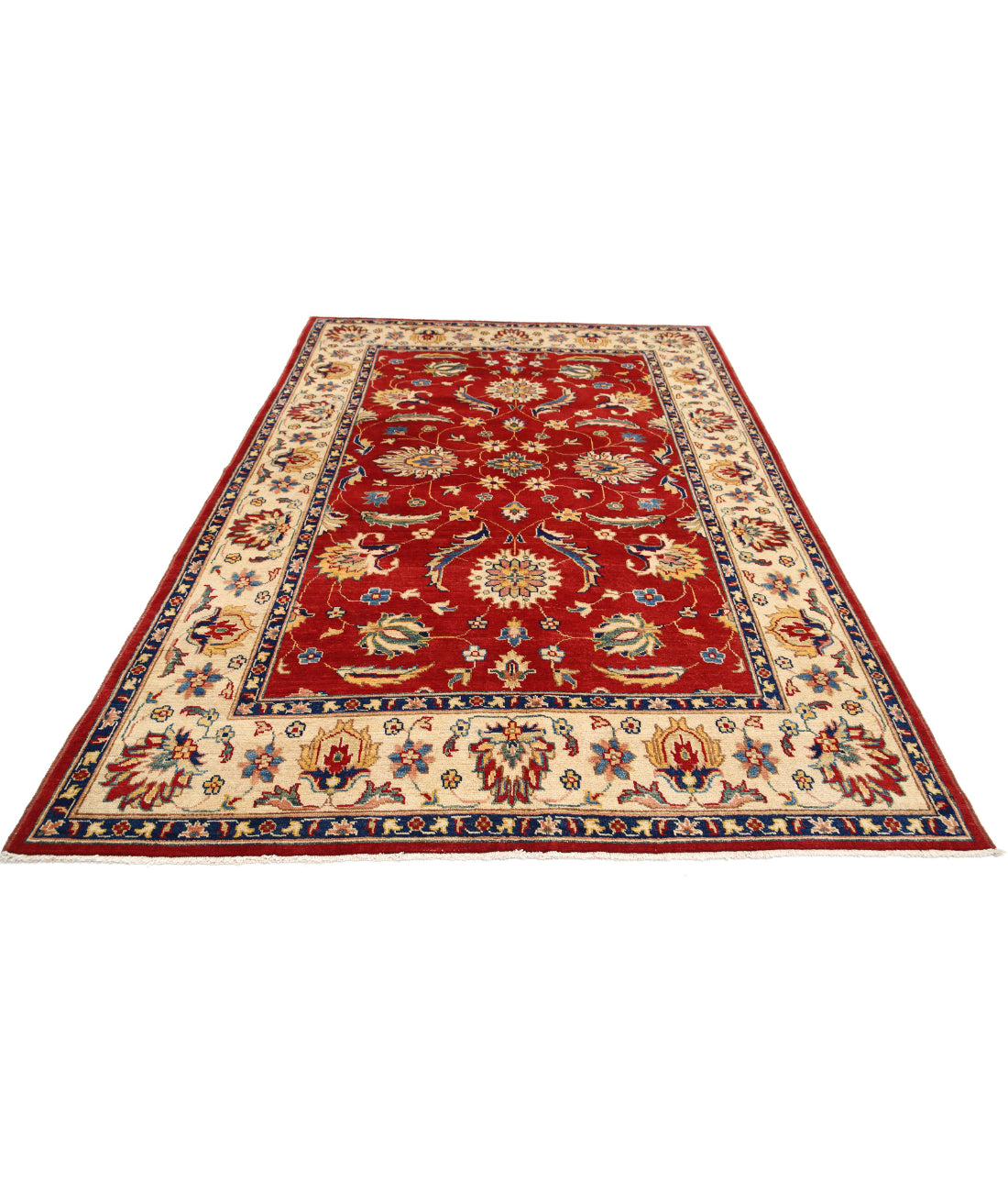 Ziegler 6'6'' X 10'0'' Hand-Knotted Wool Rug 6'6'' x 10'0'' (195 X 300) / Red / Ivory