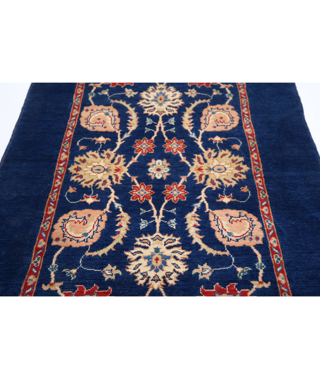 Ziegler 4'1'' X 6'2'' Hand-Knotted Wool Rug 4'1'' x 6'2'' (123 X 185) / Blue / N/A