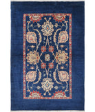 Ziegler 4'1'' X 6'2'' Hand-Knotted Wool Rug 4'1'' x 6'2'' (123 X 185) / Blue / N/A