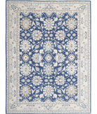 Ziegler 8'3'' X 11'1'' Hand-Knotted Wool Rug 8'3'' x 11'1'' (248 X 333) / Blue / Ivory