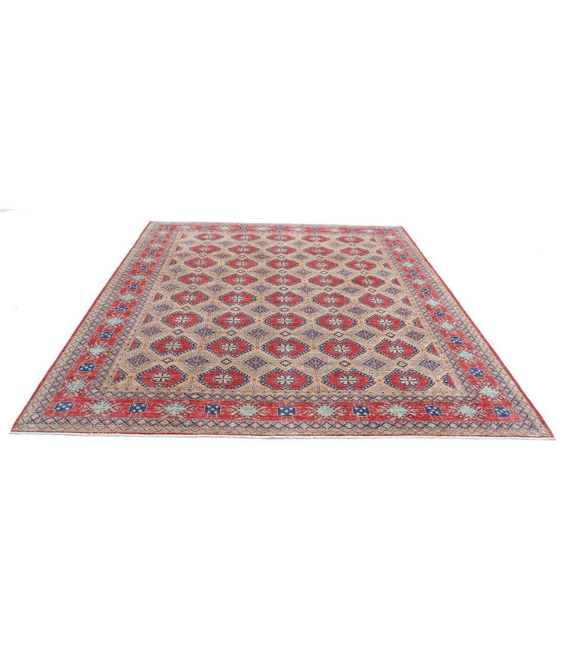 Ziegler 8'1'' X 9'11'' Hand-Knotted Wool Rug 8'1'' x 9'11'' (243 X 298) / Gold / Red