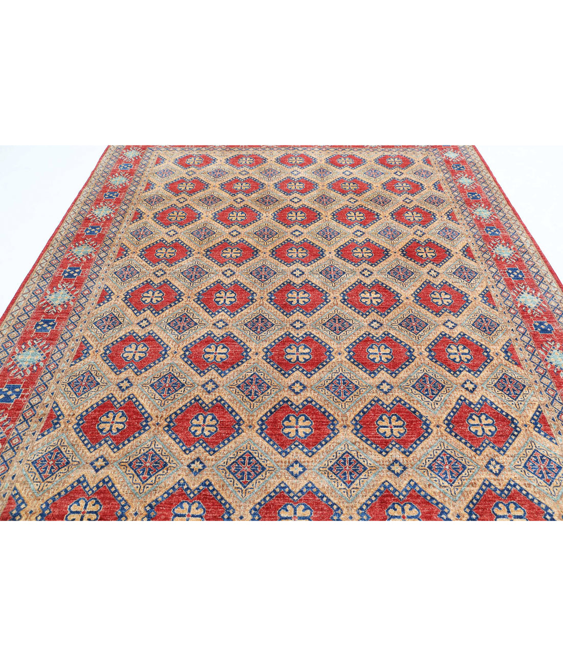 Ziegler 8'1'' X 9'11'' Hand-Knotted Wool Rug 8'1'' x 9'11'' (243 X 298) / Gold / Red