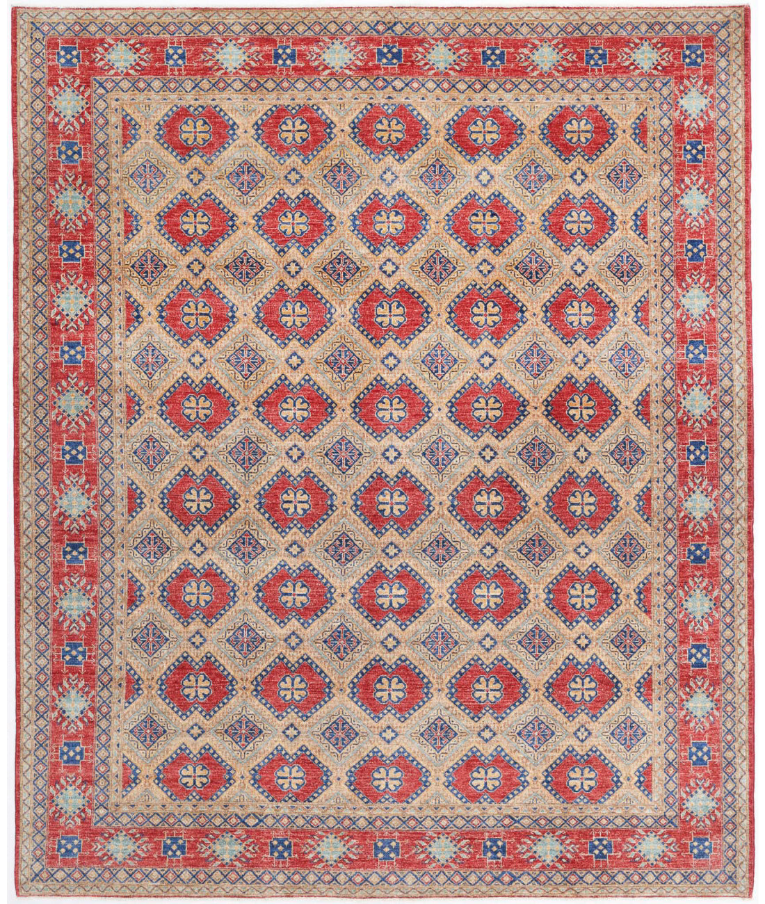 Ziegler 8'1'' X 9'11'' Hand-Knotted Wool Rug 8'1'' x 9'11'' (243 X 298) / Gold / Red