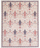 Bakshaish 8'1'' X 9'11'' Hand-Knotted Wool Rug 8'1'' x 9'11'' (243 X 298) / Ivory / Blue