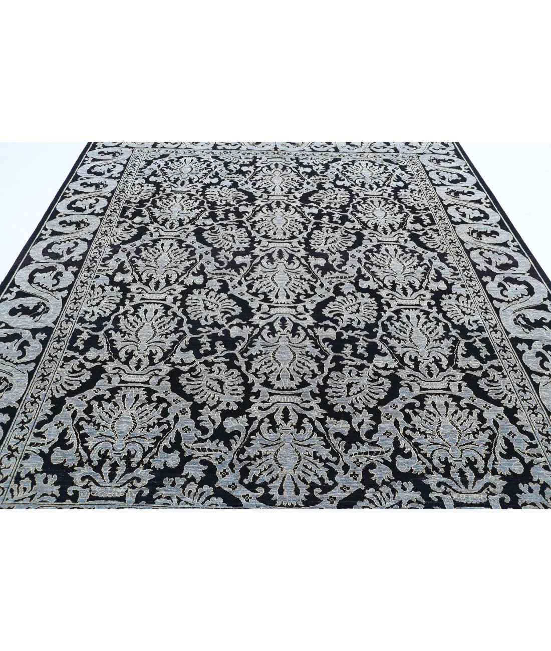 Ziegler 8'0'' X 9'11'' Hand-Knotted Wool Rug 8'0'' x 9'11'' (240 X 298) / Black / Grey