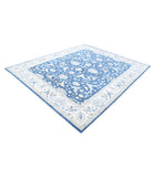 Ziegler 7'10'' X 9'6'' Hand-Knotted Wool Rug 7'10'' x 9'6'' (235 X 285) / Blue / Ivory