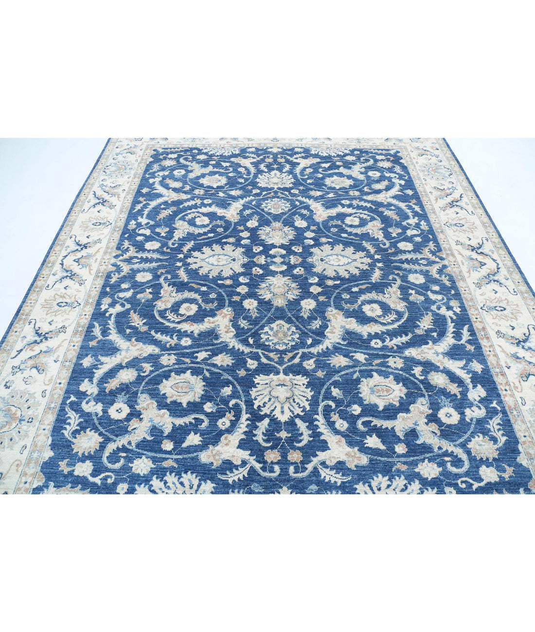 Ziegler 7'10'' X 9'6'' Hand-Knotted Wool Rug 7'10'' x 9'6'' (235 X 285) / Blue / Ivory