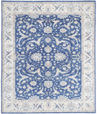 Ziegler 7'10'' X 9'6'' Hand-Knotted Wool Rug 7'10'' x 9'6'' (235 X 285) / Blue / Ivory