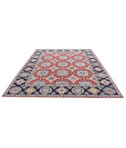 Ziegler 8'2'' X 9'9'' Hand-Knotted Wool Rug 8'2'' x 9'9'' (245 X 293) / Red / Blue