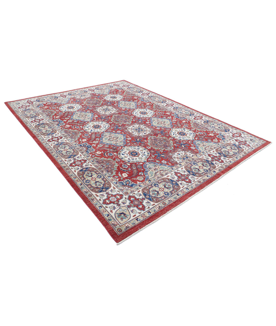 Ziegler 7'9'' X 10'0'' Hand-Knotted Wool Rug 7'9'' x 10'0'' (233 X 300) / Red / Ivory