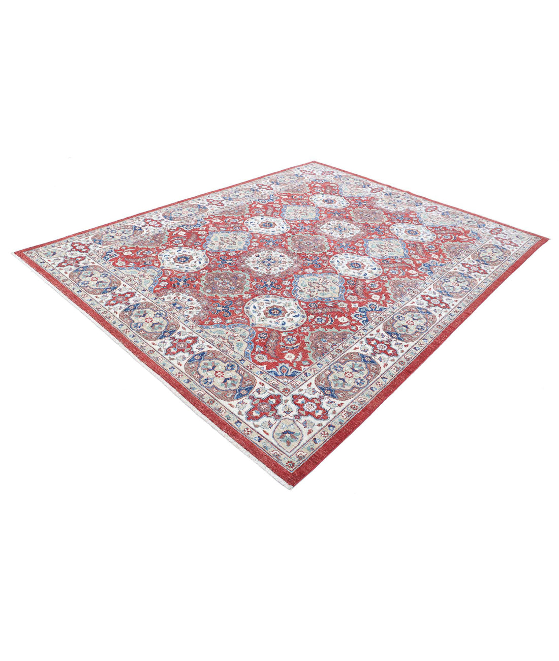 Ziegler 7'9'' X 10'0'' Hand-Knotted Wool Rug 7'9'' x 10'0'' (233 X 300) / Red / Ivory