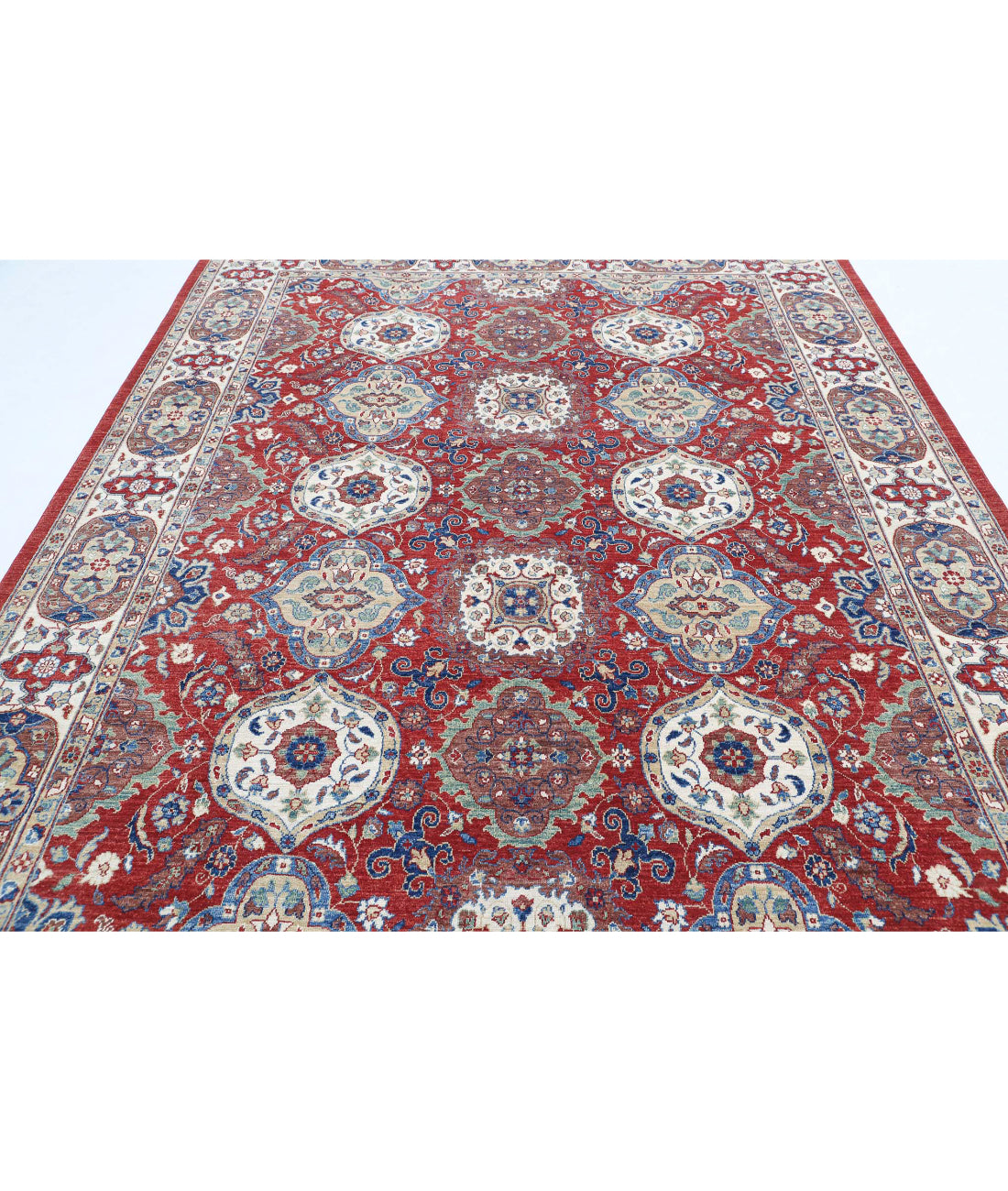 Ziegler 7'9'' X 10'0'' Hand-Knotted Wool Rug 7'9'' x 10'0'' (233 X 300) / Red / Ivory