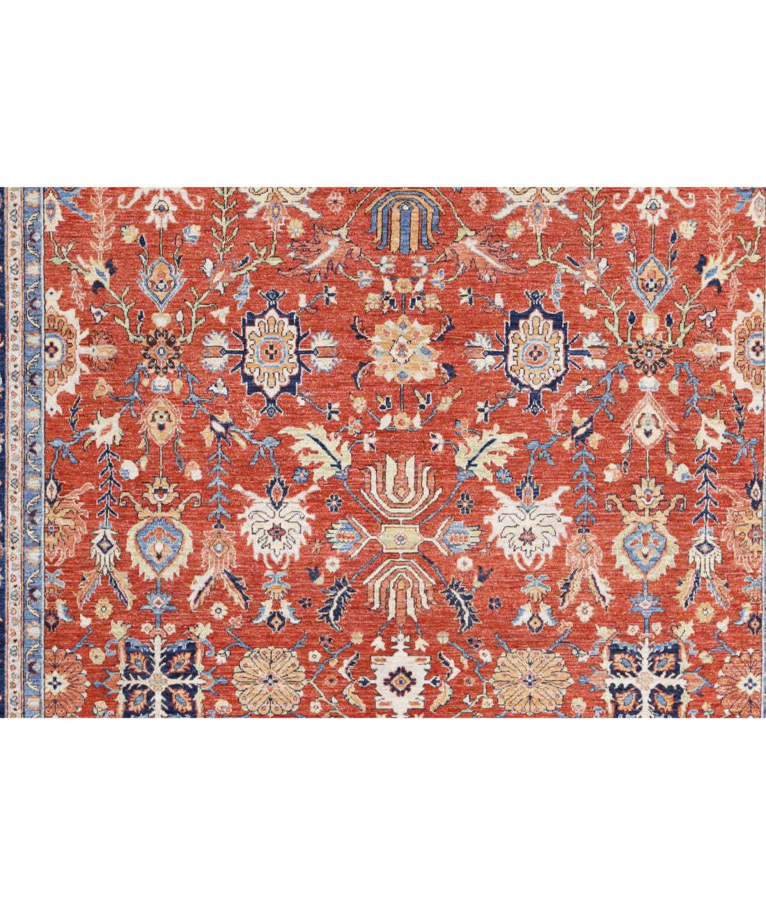 Ziegler 8'10'' X 11'4'' Hand-Knotted Wool Rug 8'10'' x 11'4'' (265 X 340) / Rust / Blue