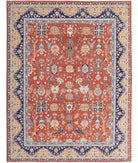 Ziegler 8'10'' X 11'4'' Hand-Knotted Wool Rug 8'10'' x 11'4'' (265 X 340) / Rust / Blue