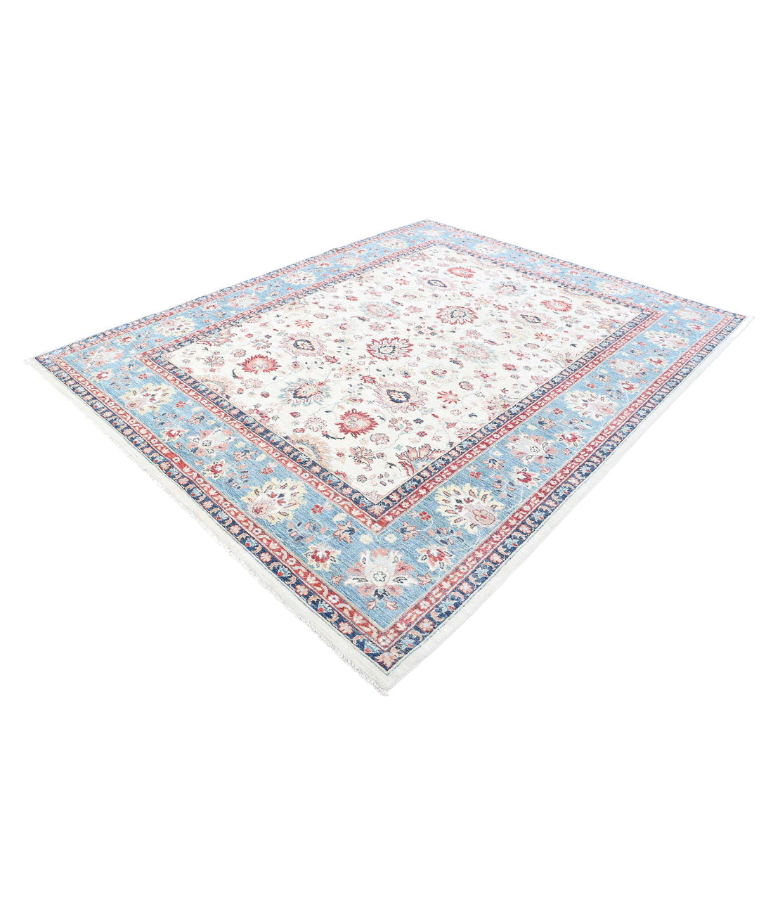 Ziegler 7'11'' X 9'10'' Hand-Knotted Wool Rug 7'11'' x 9'10'' (238 X 295) / Ivory / Blue