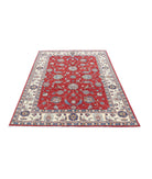 Ziegler 4'9'' X 6'7'' Hand-Knotted Wool Rug 4'9'' x 6'7'' (143 X 198) / Red / Ivory