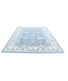 Ziegler 8'1'' X 9'9'' Hand-Knotted Wool Rug 8'1'' x 9'9'' (243 X 293) / Blue / Ivory