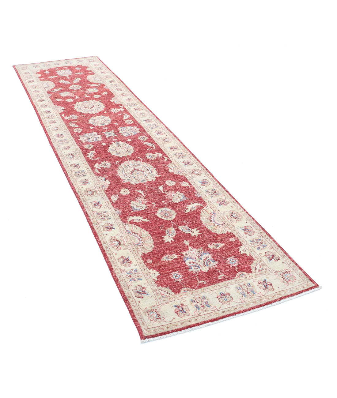 Ziegler 2'6'' X 10'0'' Hand-Knotted Wool Rug 2'6'' x 10'0'' (75 X 300) / Red / Ivory