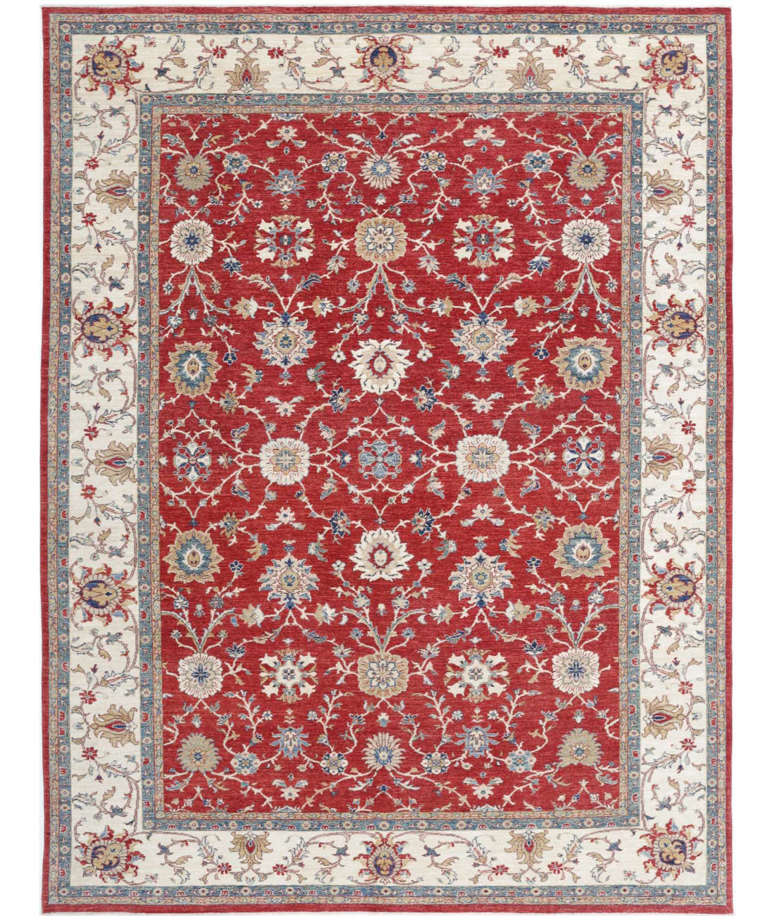 Ziegler 8'2'' X 11'0'' Hand-Knotted Wool Rug 8'2'' x 11'0'' (245 X 330) / Red / Ivory