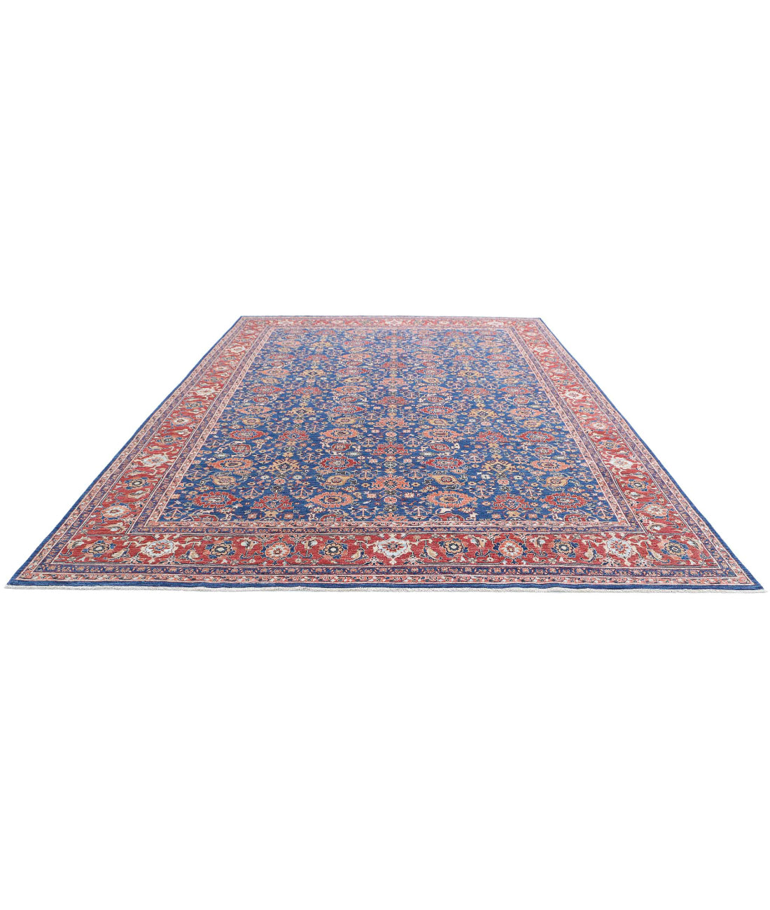 Ziegler 10'0'' X 13'2'' Hand-Knotted Wool Rug 10'0'' x 13'2'' (300 X 395) / Blue / Red