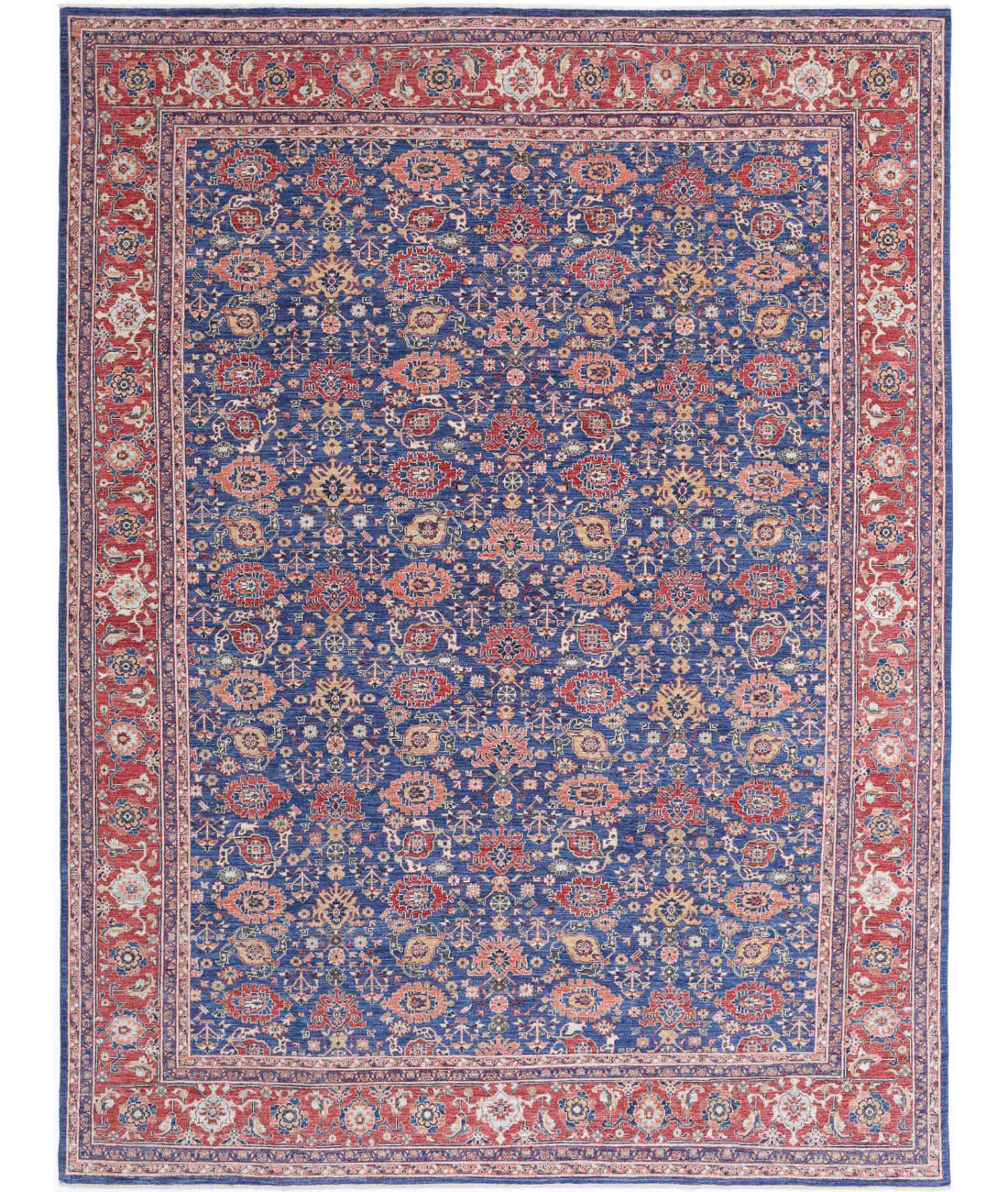 Ziegler 10'0'' X 13'2'' Hand-Knotted Wool Rug 10'0'' x 13'2'' (300 X 395) / Blue / Red