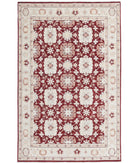 Ziegler 4'0'' X 6'3'' Hand-Knotted Wool Rug 4'0'' x 6'3'' (120 X 188) / Red / Ivory