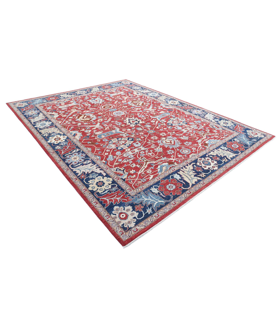 Ziegler 8'9'' X 11'5'' Hand-Knotted Wool Rug 8'9'' x 11'5'' (263 X 343) / Red / Blue