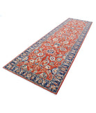 Ziegler 4'0'' X 13'6'' Hand-Knotted Wool Rug 4'0'' x 13'6'' (120 X 405) / Red / Blue