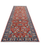 Ziegler 4'0'' X 13'6'' Hand-Knotted Wool Rug 4'0'' x 13'6'' (120 X 405) / Red / Blue