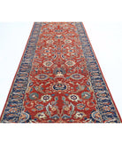 Ziegler 4'0'' X 13'6'' Hand-Knotted Wool Rug 4'0'' x 13'6'' (120 X 405) / Red / Blue