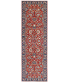 Ziegler 4'0'' X 13'6'' Hand-Knotted Wool Rug 4'0'' x 13'6'' (120 X 405) / Red / Blue