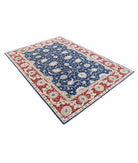 Ziegler 5'6'' X 7'6'' Hand-Knotted Wool Rug 5'6'' x 7'6'' (165 X 225) / Blue / Red