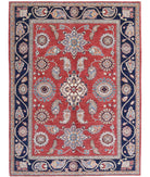 Ziegler 4'10'' X 6'5'' Hand-Knotted Wool Rug 4'10'' x 6'5'' (145 X 193) / Red / Blue