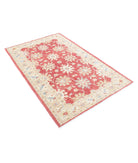 Ziegler 4'1'' X 6'4'' Hand-Knotted Wool Rug 4'1'' x 6'4'' (123 X 190) / Red / Ivory