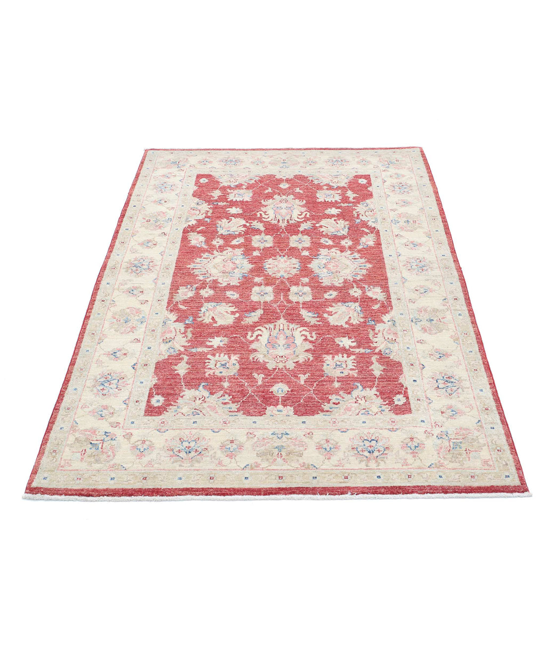 Ziegler 3'10'' X 5'9'' Hand-Knotted Wool Rug 3'10'' x 5'9'' (115 X 173) / Red / Ivory