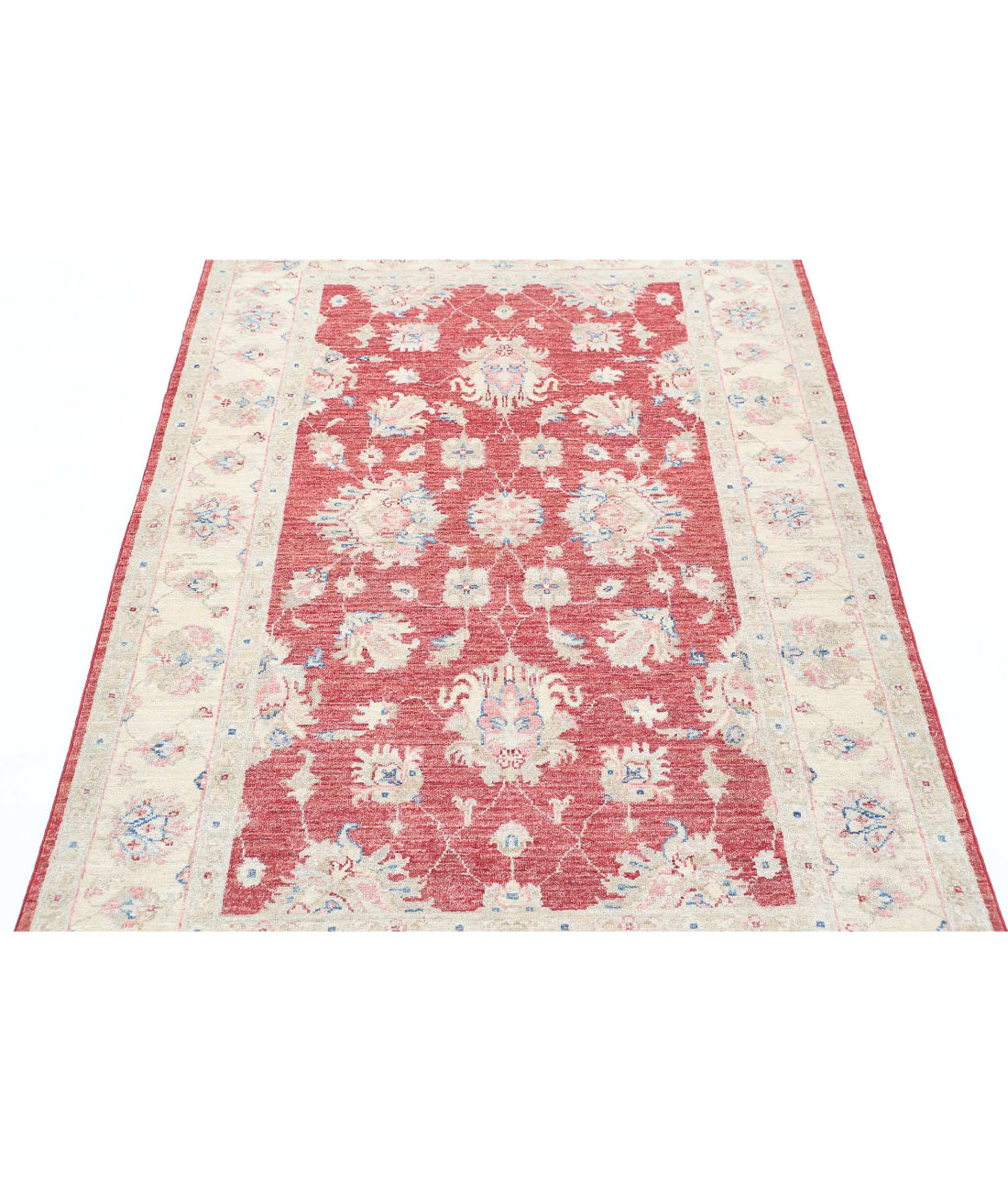 Ziegler 3'10'' X 5'9'' Hand-Knotted Wool Rug 3'10'' x 5'9'' (115 X 173) / Red / Ivory