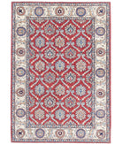 Ziegler 3'10'' X 5'9'' Hand-Knotted Wool Rug 3'10'' x 5'9'' (115 X 173) / Red / Ivory