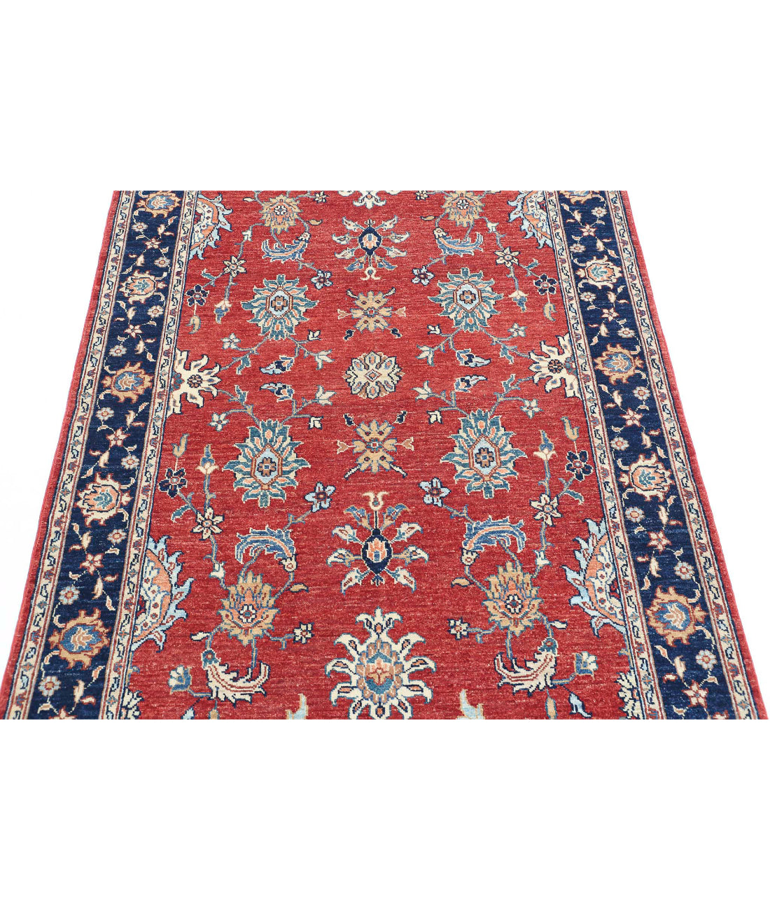 Ziegler 3'9'' X 5'9'' Hand-Knotted Wool Rug 3'9'' x 5'9'' (113 X 173) / Red / Blue