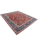 Heriz 8'0'' X 9'7'' Hand-Knotted Wool Rug 8'0'' x 9'7'' (240 X 288) / Rust / Blue