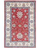 Ziegler 3'11'' X 6'0'' Hand-Knotted Wool Rug 3'11'' x 6'0'' (118 X 180) / Red / Ivory