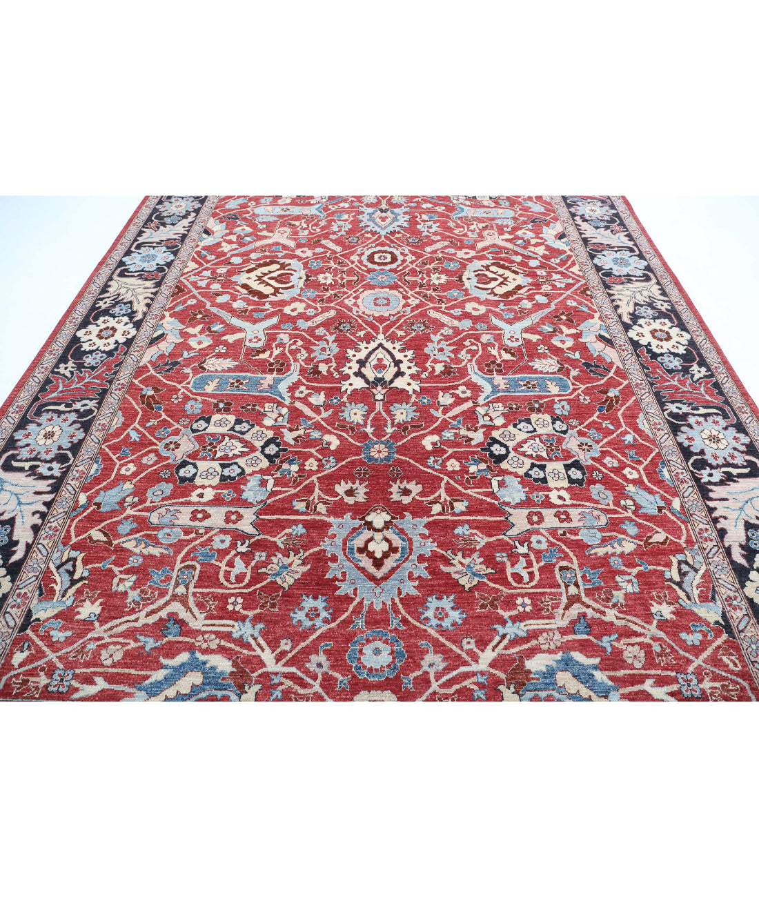 Ziegler 8'9'' X 11'8'' Hand-Knotted Wool Rug 8'9'' x 11'8'' (263 X 350) / Red / Black