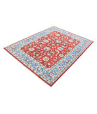 Ziegler 5'0'' X 6'7'' Hand-Knotted Wool Rug 5'0'' x 6'7'' (150 X 198) / Red / Blue