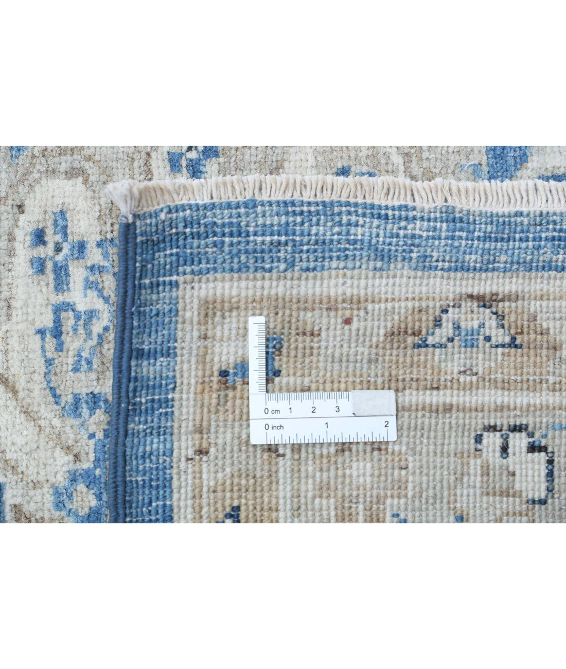 Ziegler 8'8'' X 11'8'' Hand-Knotted Wool Rug 8'8'' x 11'8'' (260 X 350) / Blue / Taupe