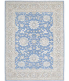 Ziegler 8'8'' X 11'8'' Hand-Knotted Wool Rug 8'8'' x 11'8'' (260 X 350) / Blue / Taupe