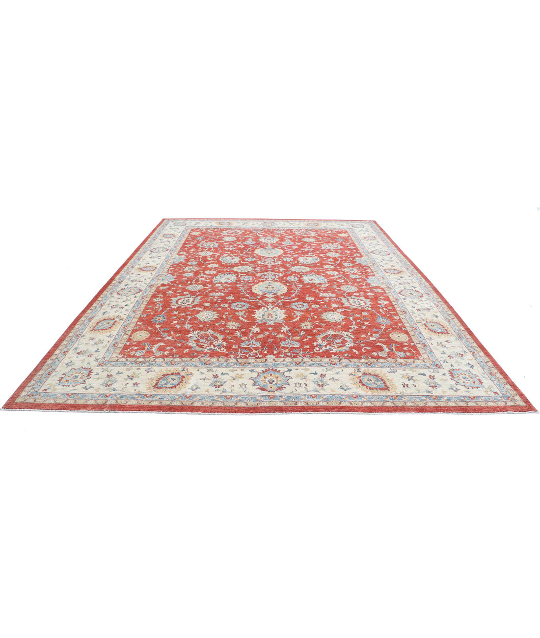 Ziegler 9'11'' X 13'2'' Hand-Knotted Wool Rug 9'11'' x 13'2'' (298 X 395) / Red / Ivory