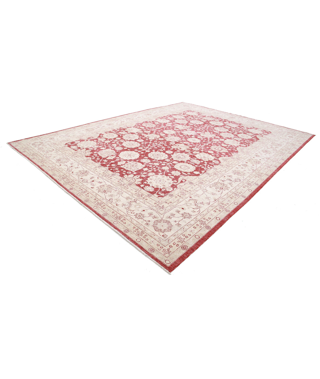 Ziegler 11'10'' X 15'9'' Hand-Knotted Wool Rug 11'10'' x 15'9'' (355 X 473) / Red / Ivory